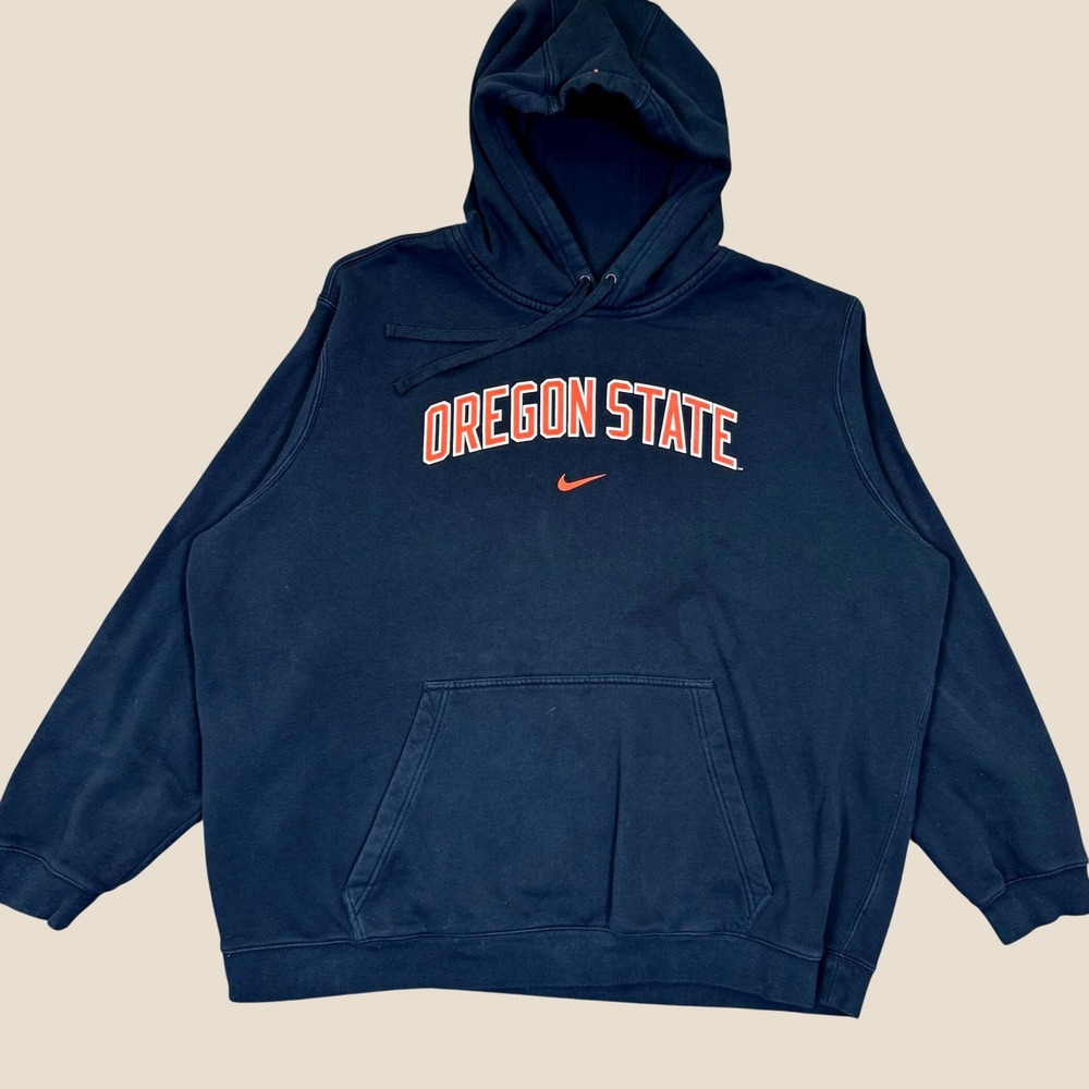 Nike Hoodie Men 3XL Black Oregon State Beavers NCAA Football Pullover Sweatshirt